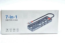 USB-C Hub (7-in-1) 100W PD3.0 Charge, 4K 60Hz 2K 144Hz HDMI 2.0, 3 x 5Gbps TF SD