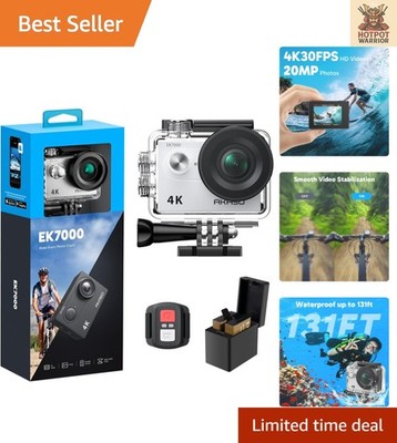 All-in-One Action Camera Kit - 4K Video, Waterproof, & Remote Control
