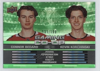 2024 Series 1 Gaming Co-Op Green /199 Connor Bedard Kevin Korchinski #CGO-6 0c3