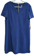 Tahari Arthur S. Levine Women's Sleeveless Sheath Dress Sz16 Pacific Blue WS19