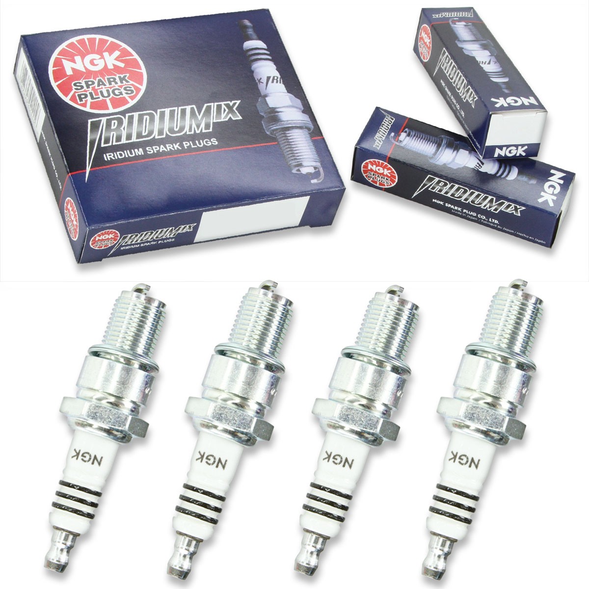 4pcs 1986 Husqvarna CR500 NGK Iridium IX Spark Plugs 500cc 30ci Kit Set fc