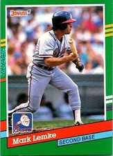 Mark Alan Lemke Atlanta Braves 604 Donruss 1990 Baseball Card