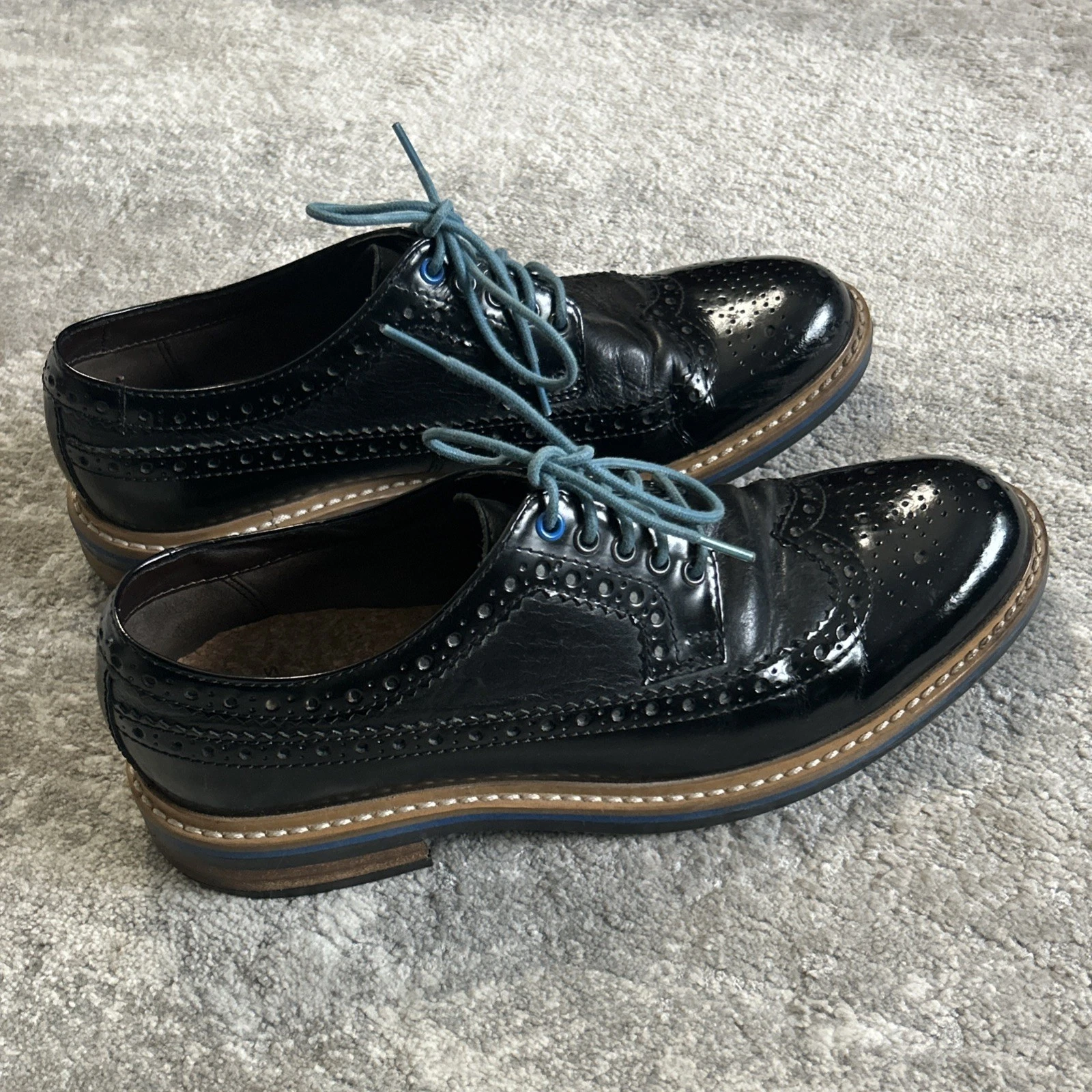 Scarpe eleganti Clarks Darby uomo 9 5 nere pelle stringate basse Oxford