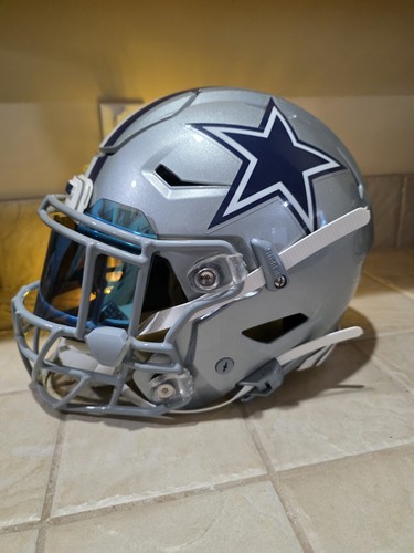 Dallas Cowboys Full Size SpeedFlex Football Helmet Size Large With Tinted Visor - Picture 2 of 11
