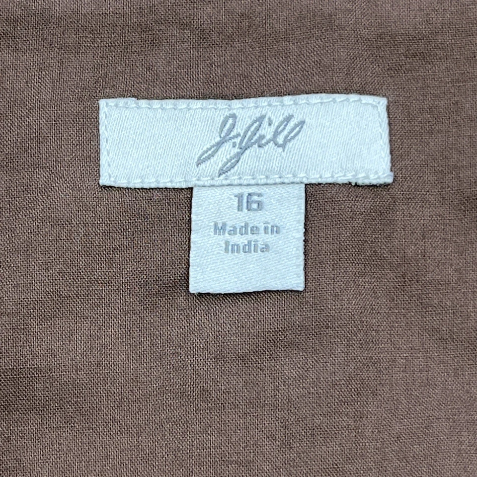 Maxi Falda J. Jill Mujer Talla 16 Marrón Boho Duende Núcleo Minimalista Bosque Hada Foto 3 de 4