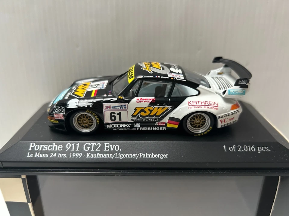 MINICHAMPS 430996761 Porsche 911 GT2 Evo #61 24h Le Mans 1999 Palmenb Kaufm 1/43 - Photo 2/4