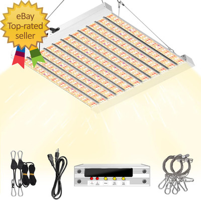 500W LED Grow Light 4X4/5X5Ft with Timer and Temp Control, Full Spectrum Grow La
