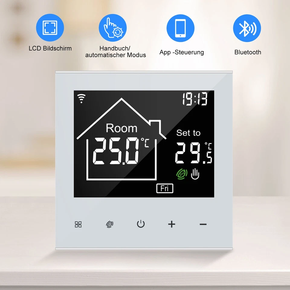 Digital Thermostat Raumthermostat Fußbodenheizung Wandheizung Wasser Heizung 3A - Bild 2 von 4