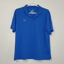 Walmart Employee Uniform Work Polo Shirt Men s XL Blue