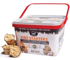 Superior Trading Fire Starter Pods in Plastic Bucket - Fire Starters for Camp...