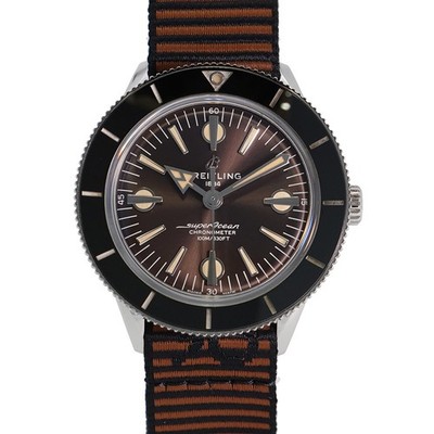 BREITLING Superocean Heritage '57 42mm Stainless Steel/Fabric Brown Dial A10...