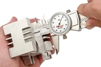 Starrett 3202-8 Dial Caliper; White Face, 0-8" Range with Case