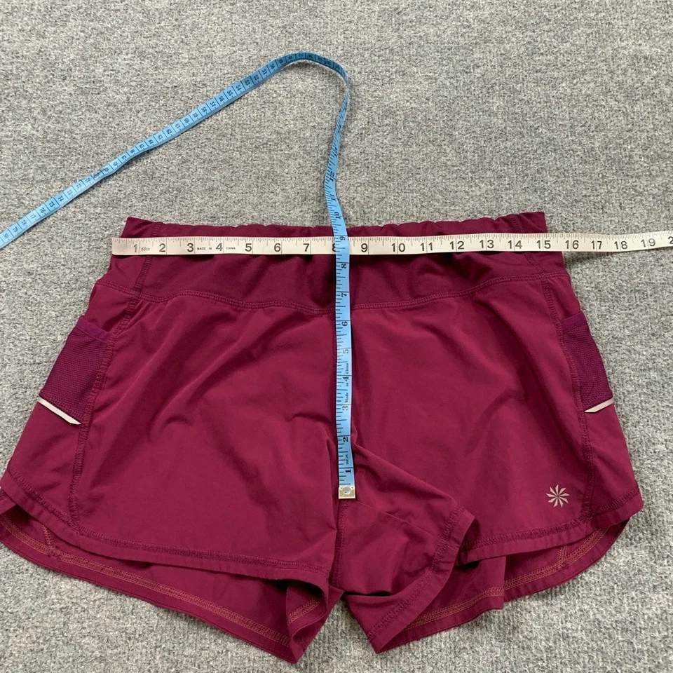 Athleta Shorts Womens M Medium Eggplant Ready Set Brief Lined Reflective Running - Image 4 of 4