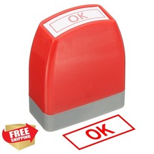 PATIKIL Red Self-Inking "OK" Notice Stamp for Office Business