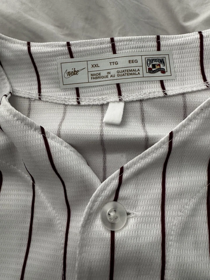 Camiseta a rayas Nike Cooperstown Philadelphia Phillies Mike Schmidt #20 2XL Foto 2 de 4