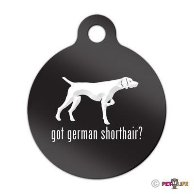 Got German Shorthaired Pointer Engraved Keychain / Round Tag with Tab gsp dk