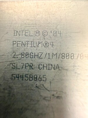 LOT OF 3 INTEL SL7PR PENTIUN 4 2.80GHZ CPU PROCESSOR 2.80GHZ/1M/800/04A