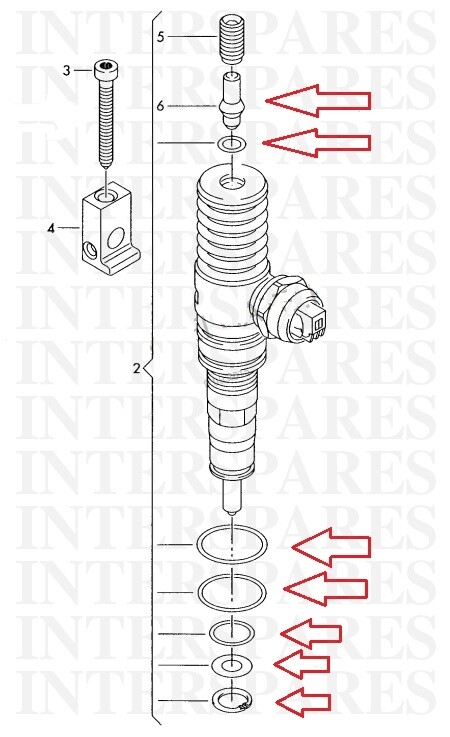 Injector Seal Kit For VW Transporter T5 2.5 – 2003–2009 – Febi Bilstein (050401-EABDF-01AFG)