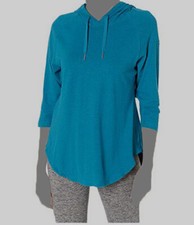  65 Columbia Women's Blue Summer Time Long Sleeve Hoodie Sweatshirt Size S