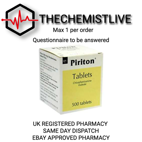 Piriton Tablets 500 Tablets (MAX 1 PER ORDER) Uk Pharmacy eBay