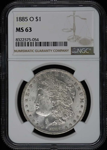 1885-O Morgan Dollar S$1 NGC MS63