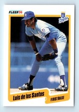 1990 Fleer Luis De Los Santos Kansas City Royals #105
