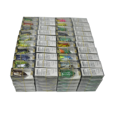 200Pcs Rubber Frog Fishing Lures Crank Bait Tackle 5.5cm/2.2'' With Retail Box