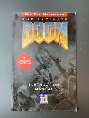 Ultimate Doom Macintosh Manual ID Software Vintage original RARE