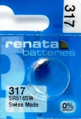 317 RENATA SR516SW SR516W WATCH BATTERIES New packaging Authorized Seller