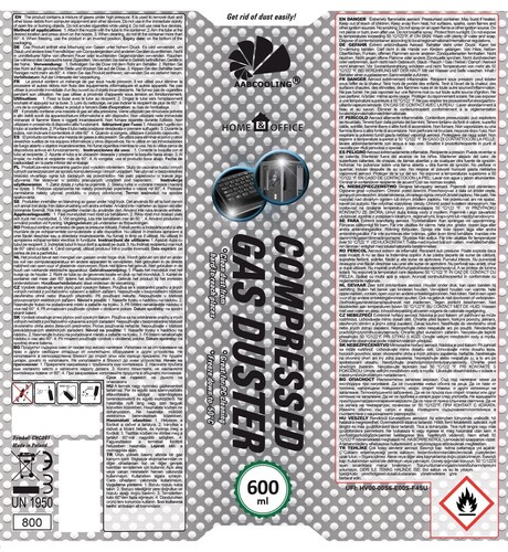 AABCOOLING H&O Gas Air Duster 600 ml PRAY AIR COMPRIMÉ PURIFICATEUR D'AIR COMPRIMÉ NETTOYAGE - Photo 10/10