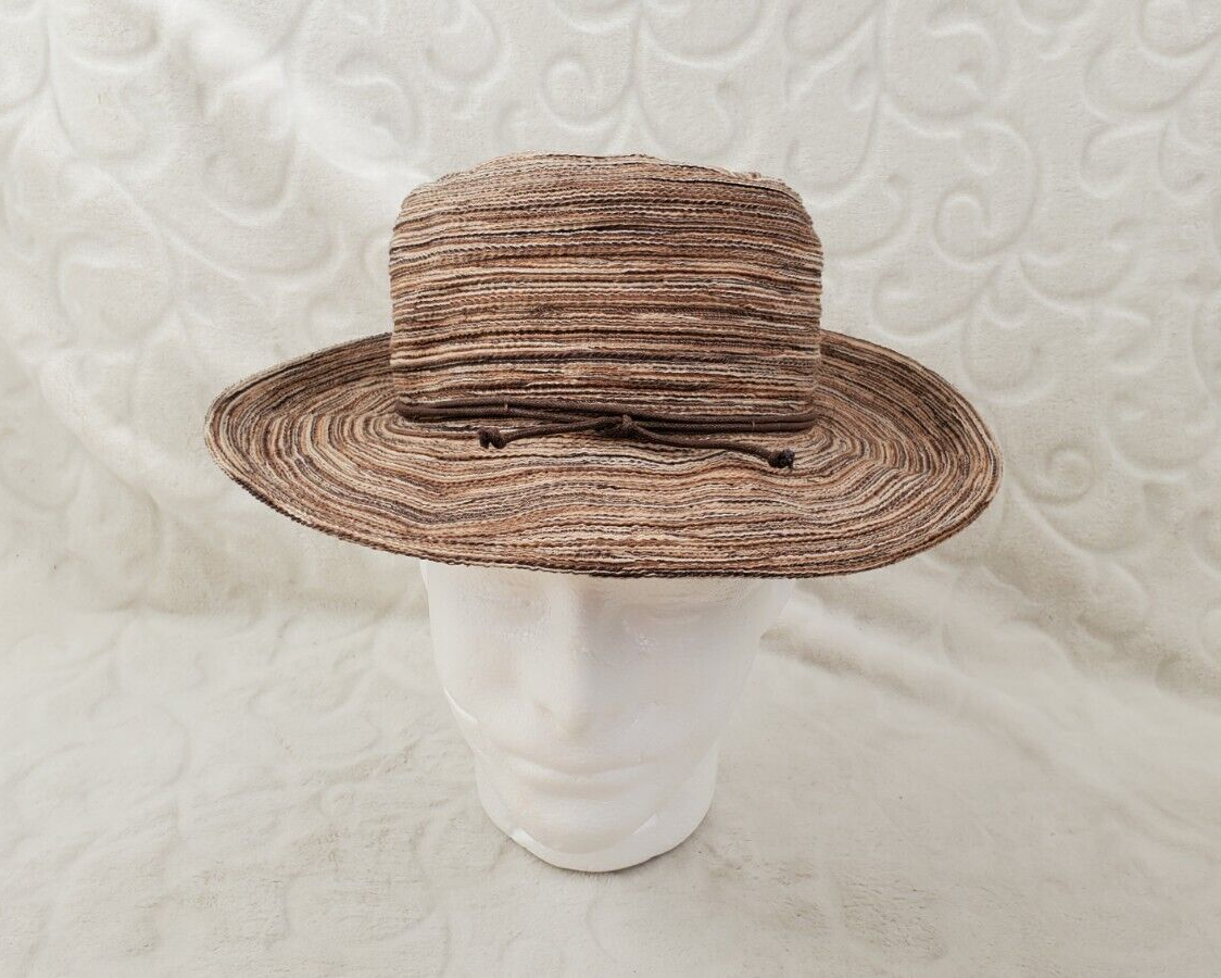 The Scala Collection Womens Rolled Brim Woven Sun Hat Striped One
