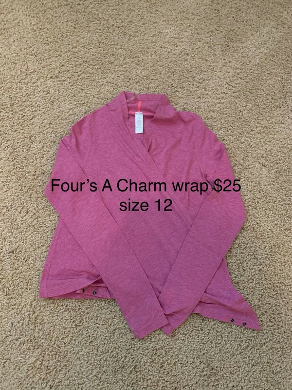 Ivivva Four's A Charm wrap - size 12 (lilac pink)
