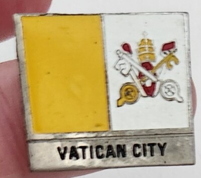 Vatican City Flag Metal Badge, Pin, 1970's | eBay Australia