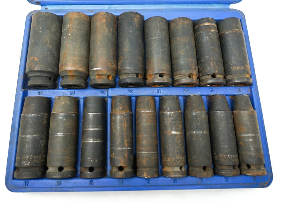 Westward [PMDK1218] Juego de enchufes métricos de impacto profundo de 17 sockets 1/2"-Drive Foto 2 de 2