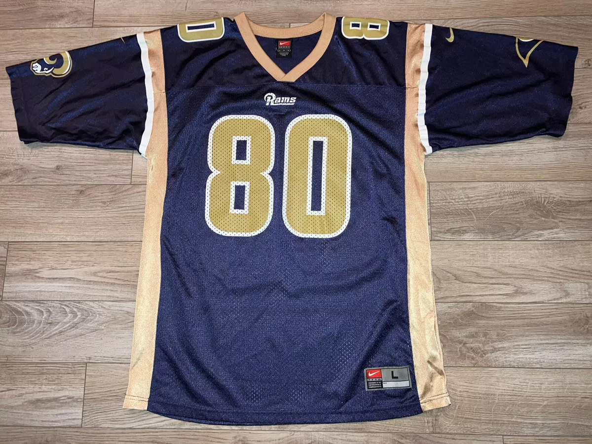 Nike Team St. Louis Rams #80 Isaac Bruce NFL Football Jersey Sz L OG Colors