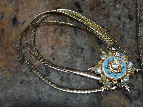 Custom Georgian Era Look Seed Pearl, Rhinestone Bracelet & Necklace - Picture 2 of 3