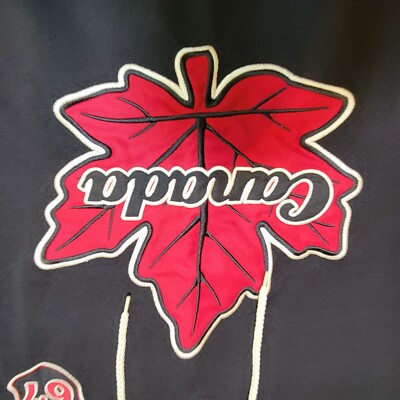Maillot De Hockey Rétro Canada 67 - Tipi Cousu Sport - Taille L Noir Et Rouge