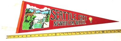 SEATTLE CITY NEWHALEM WASHINGTON PENNANT 26.5'' {F869}