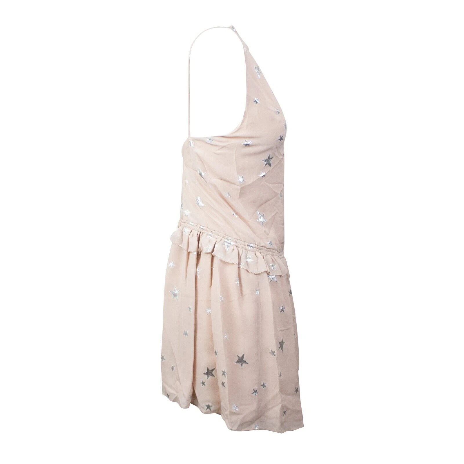Abito nuovo con etichette Amiri Nude Stars Fil Coupe Halter taglia 4 40 $1790