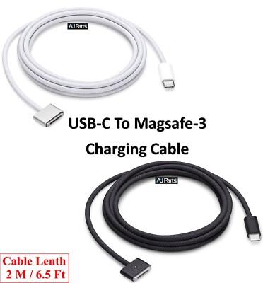 ERSATZKABEL APPLE 2M USB-C AUF MAGSAFE 3 FÜR MACBOOK - WEISS / SCHWARZ