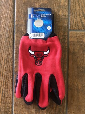 NBA Chicago Bulls Gloves Sport Utility Stripe Official Logo Win-Craft Adult