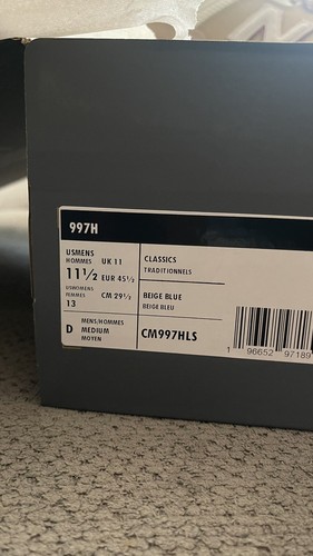 New Balance CM997HLS Beige Bleu)997 Mens Size 11.5 Women’s Size 13 - Picture 4 of 4