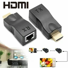 HDMI Extender HDMI To RJ45 Over Cat 5e/6 Network LAN Ethernet Adapter 4K 1080P