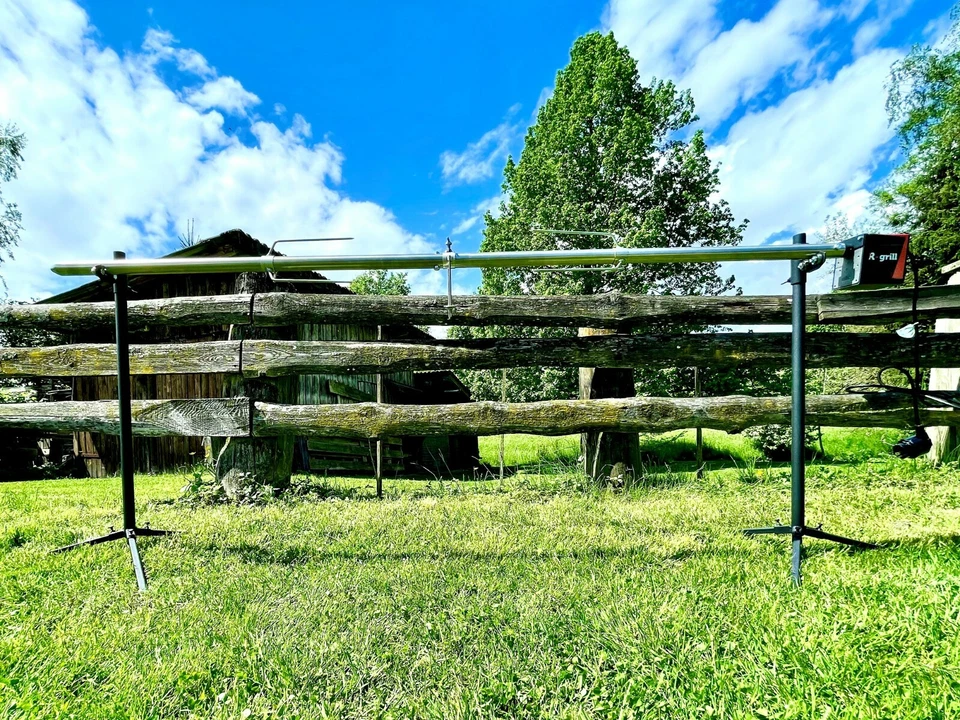 XXL TOURNEBROCHE BARBECUE XXL 190/85cm tourne broche pour méchoui - Photo 4/4