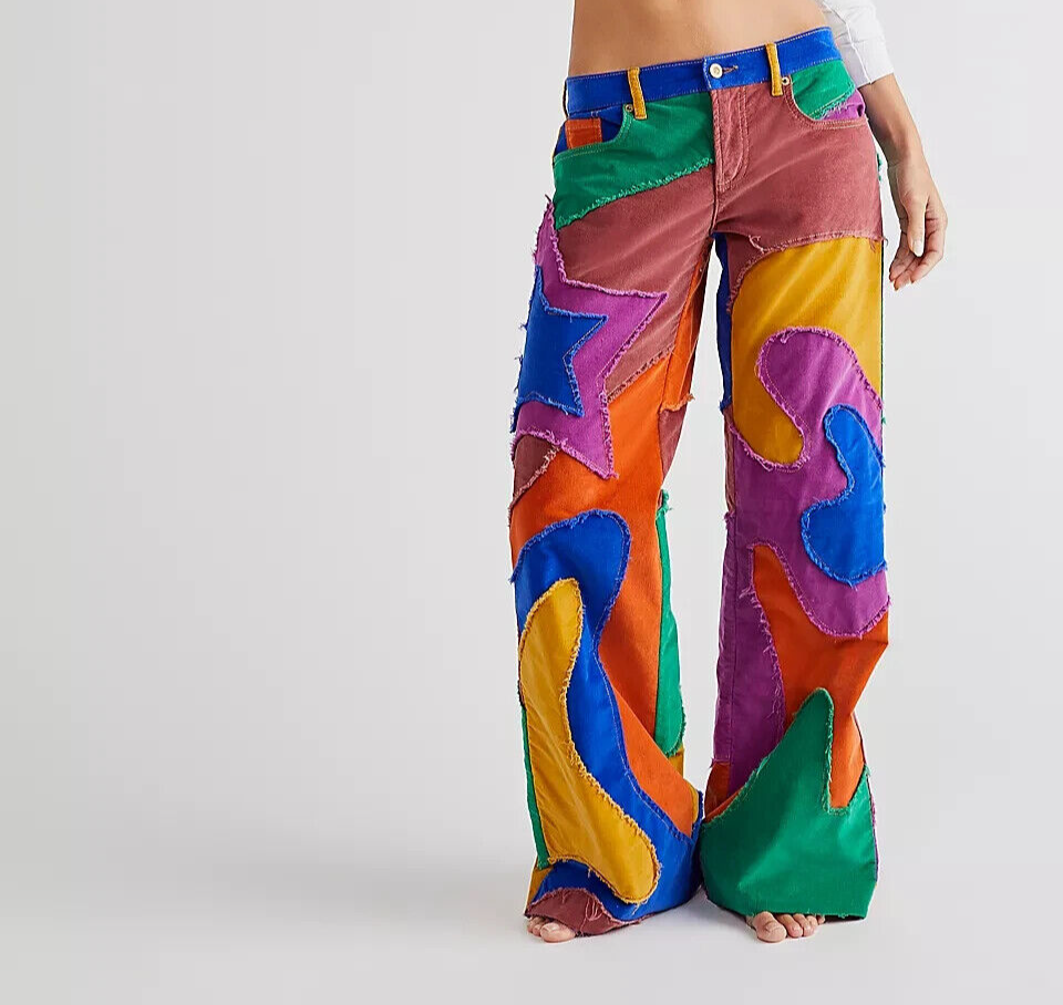 Free People NWT Size 26 THE Fabulous Funky Supernova Cord Pants