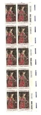 1968 US Scott#1363 Christmas Commemorative Issue 6c Gabriel ,Block of 10 MNH OG