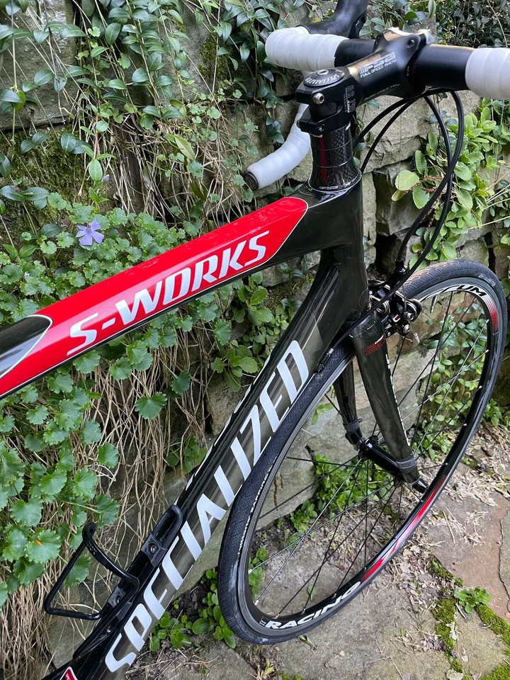 SPECIALIZED S-Works Tarmac Carbon Rennrad, RH M-54 Dura Ace, Fulcrum Racing - Bild 3 von 4