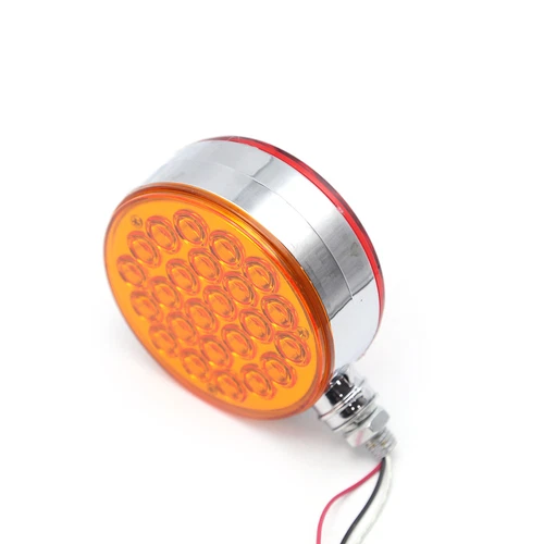 4x Amber/Red 3" Double Face LED Pedestal Fender Brake Turn Signal Lights Truck - Bild 15 von 20