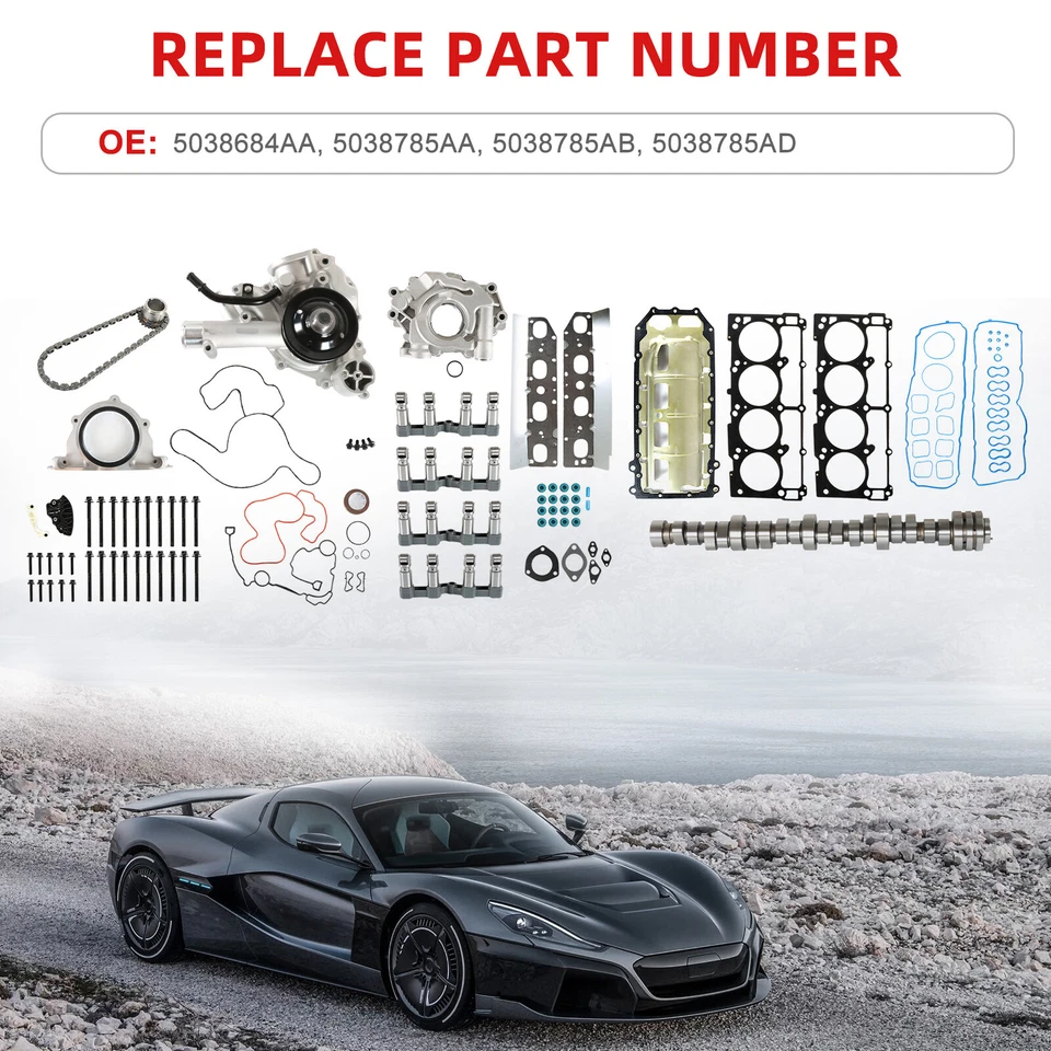 KIT de elevadores MDS kit de cadena de distribución kit de árbol de levas 09-19 para Dodge Ram 1500 5,7 L Hemi Foto 4 de 4