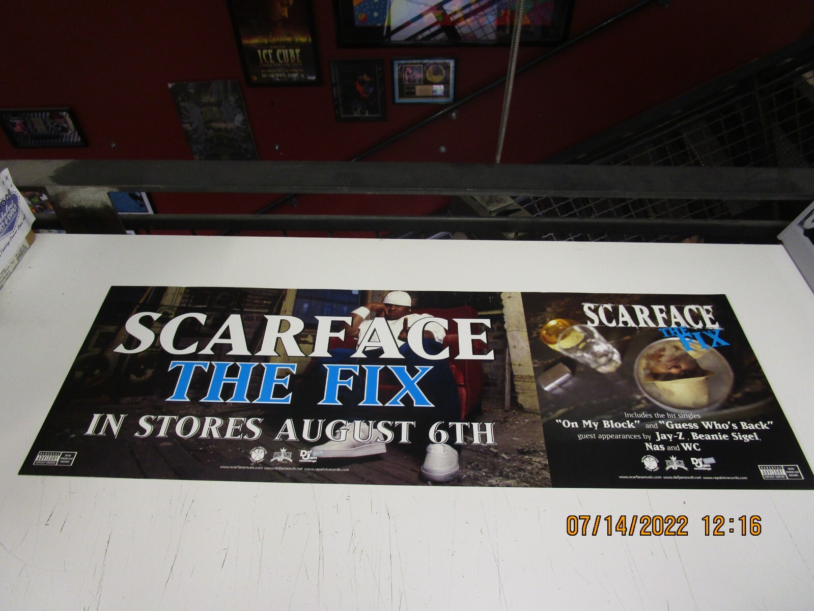 SCARFACE The Fix Promo Flat New! Unused! Def Jam South Recordings 2002